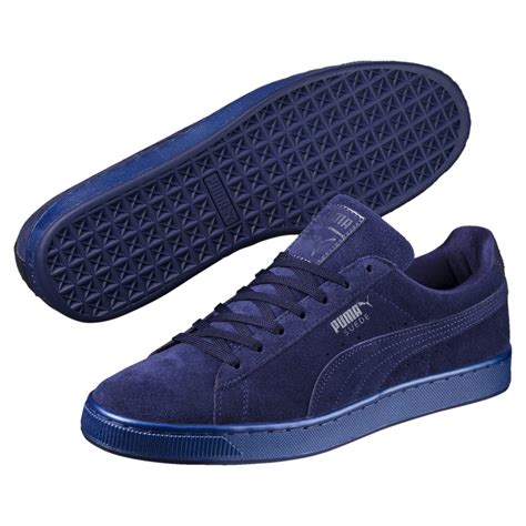 men's blue suede sneakers.